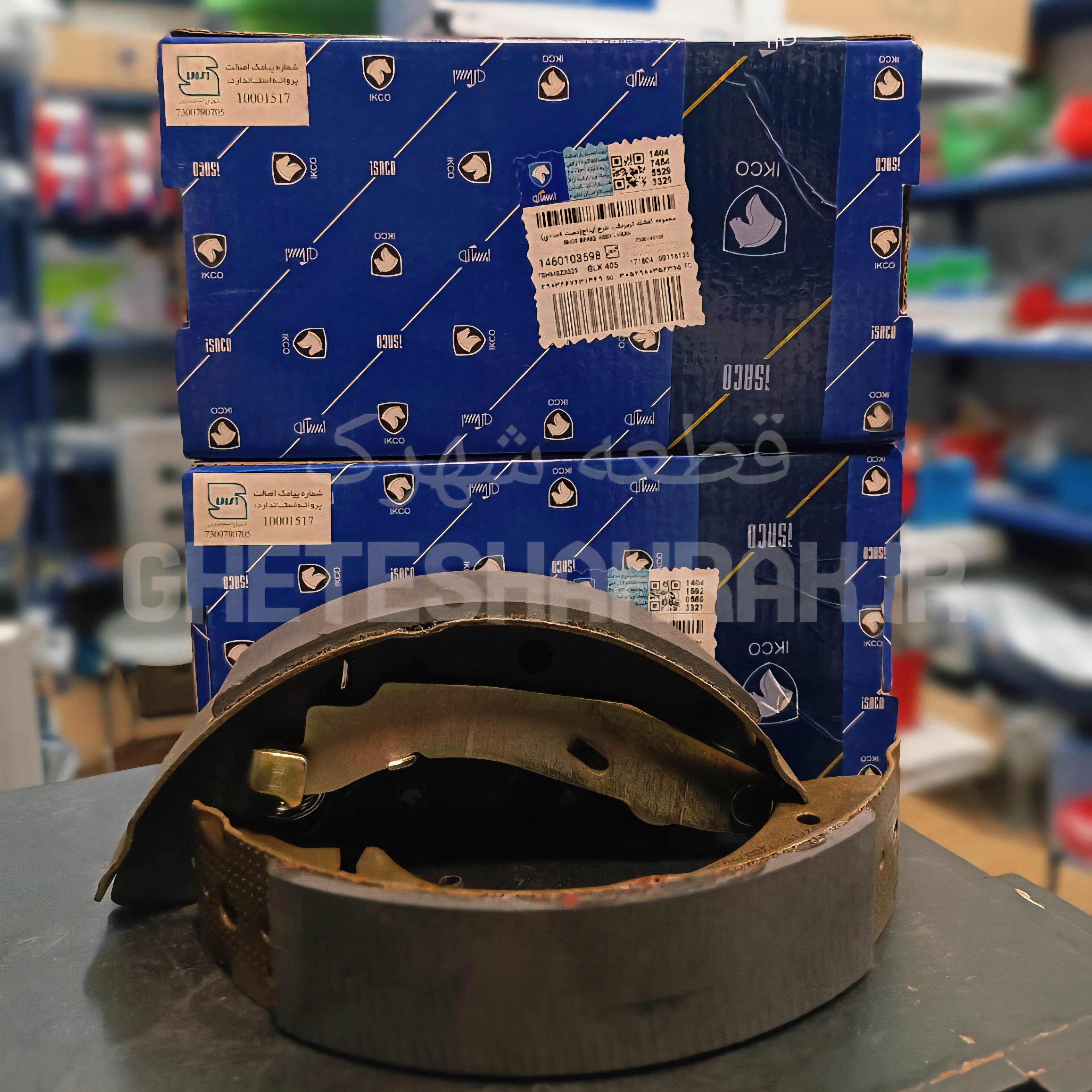 لنت ترمز هلالی کاسه ای چرخ عقب و کفشکی پژو ۴۰۵ شرکتی ایساکو