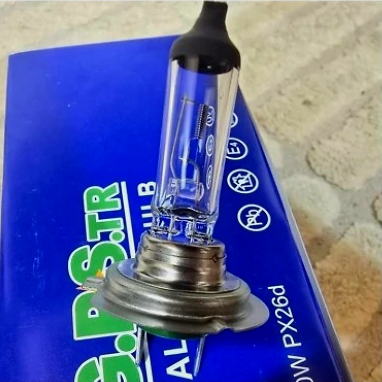 لامپ H7 دو خار رنگ فابریک (گرم) 100w برند G.P.S